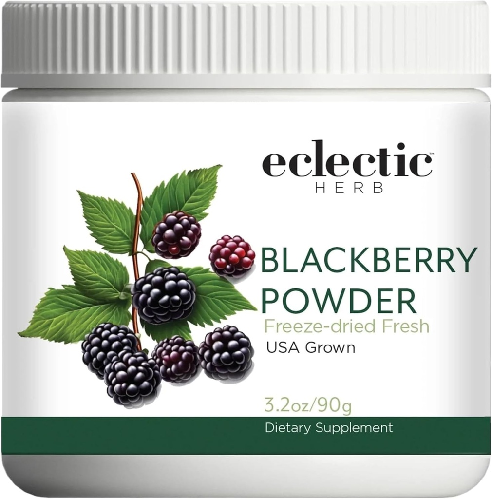 Eclectic Herb - BlackBerry Powder | Overall Health & Wellness Support | Superfood Vitamin & Mineral Supplement | Freeze-Dried, Vegan, Non-GMO, Gluten Free (3.2 oz | 90 g)