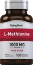 Piping Rock L Methionine 1000mg | 100 Capsules | Free Form Supplement | Non-GMO, Gluten Free