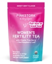 Pink Stork Organic Fertility Tea for Women | Fertility Supplements for Women with Chaste Tree Berry (Vitex) + Red Raspberry Leaf | Hormone Balance Herbal Tea for Conception Support | USDA Organic, Caffeine Free - Sweet Mint, 15 Sachets