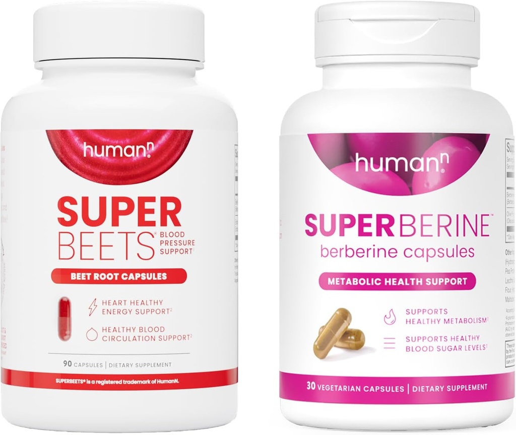 Humann SuperBeets Beet Root & SuperBerine Capsules