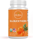 Sea Buckthorn Capsules 1000mg | Organic Herbal Supplement | Natural Source of Omega 3, Omega 6, Omega 7 and Omega 9 | 60 Capsules