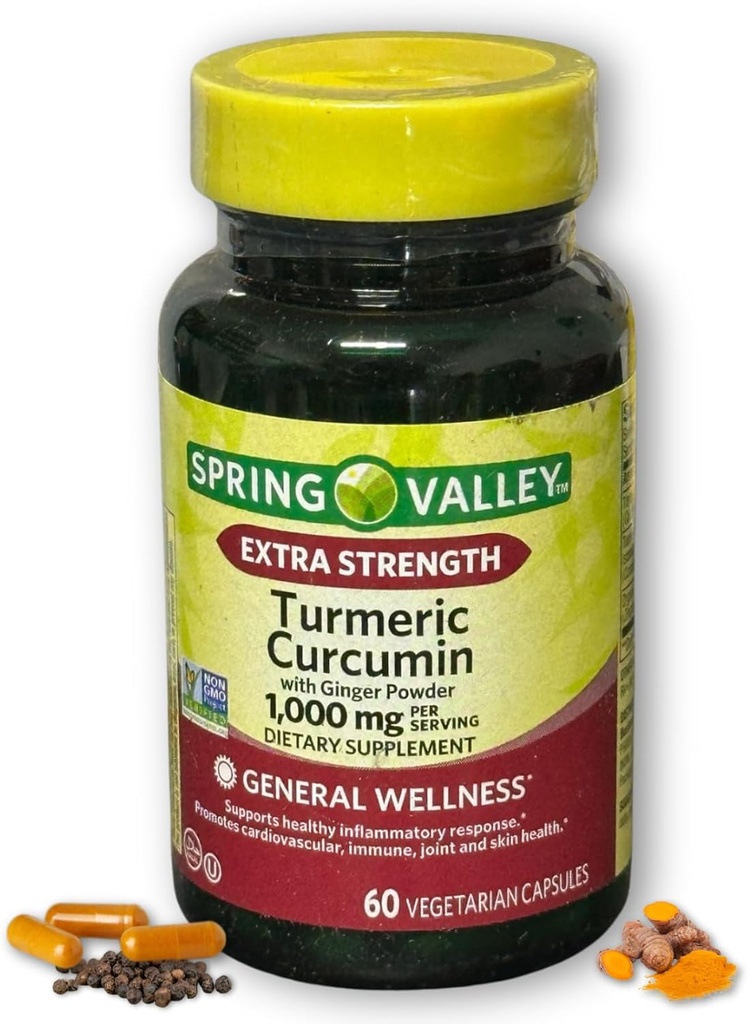 Turmeric Curcumin 1000mg- 60 Capsules (Pack of 1)