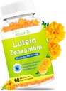 Eye Vitamins Lutein & Zeaxanthin Gummies, Sugar Free Eye Health Supplements with Bilberry, Astaxanthin - Support Blue Light, Visual Function and Macular Health - Mango Flavored, 60 Count