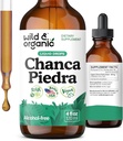 Wild & Organic Chanca Piedra Stone Breaker Drops - Herbal Chanca Piedra Extract for Kidney, Gallbladder Cleanse & Urinary Support - Vegan, Sugar & Alcohol-Free Tincture - 4 fl oz