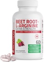 Bronson Beet Root + L-Arginine Nitric Oxide Production - Non-GMO, 60 Vegetarian Capsules