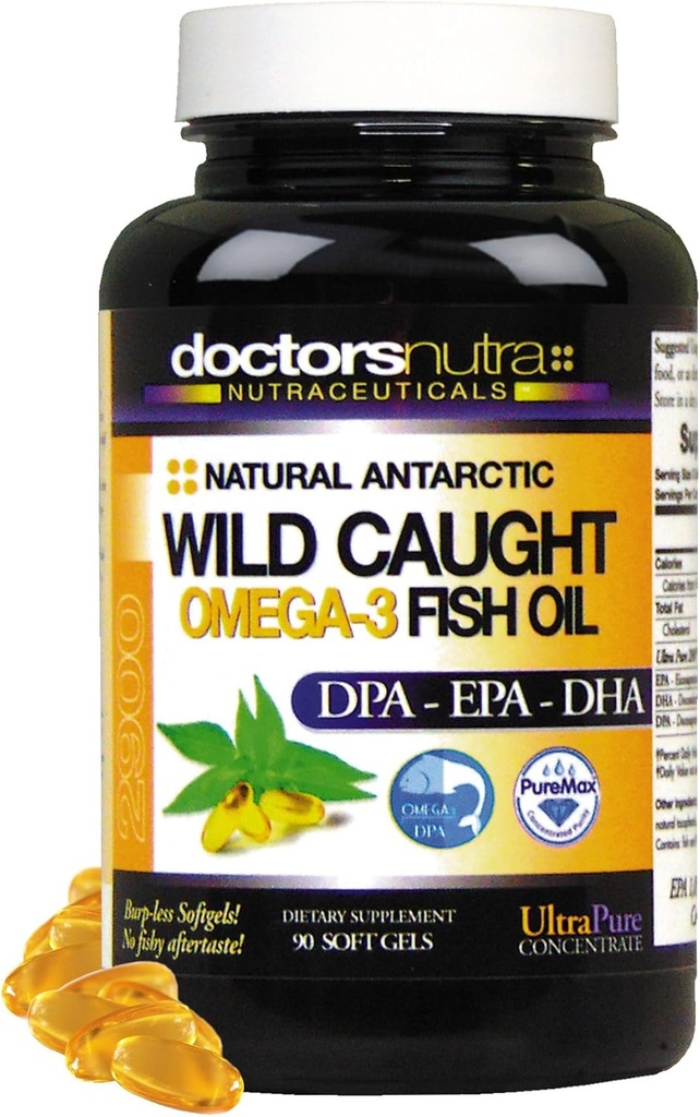 Natural Wild Caught Omega 3 DPA-EPA-DHA Fish Oil - 90 Softgel