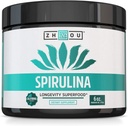 Zhou Spirulina Powder - Blue Green Spirulina Superfood for Women & Men with Vegan Protein, Chlorophyll & Phycocyanin for Smooth Energy & Longevity, Drink Mix for Smoothies - 6 oz Jar (48 Servings)
