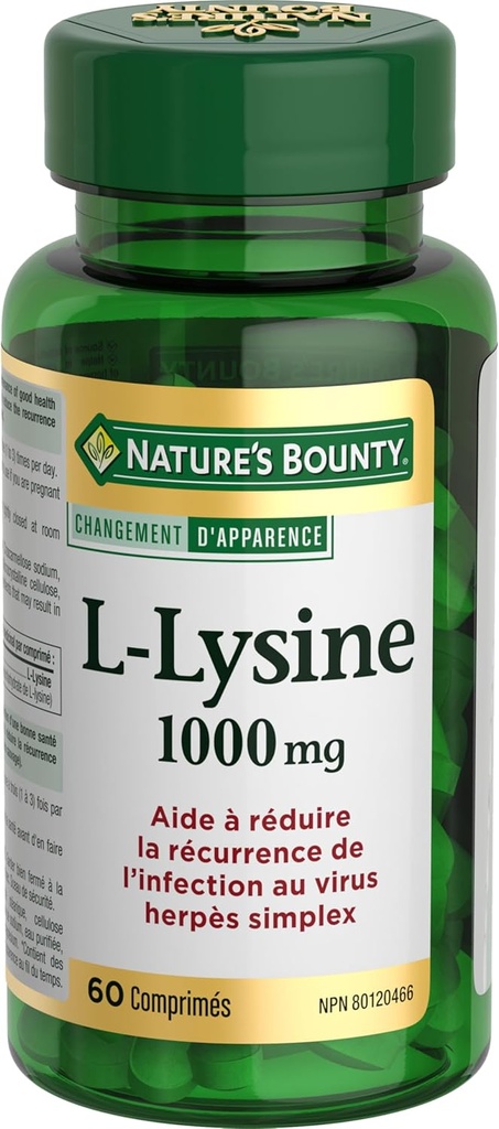 Nature's Bounty L-Lysine - 1000 mg - 60 Tablets
