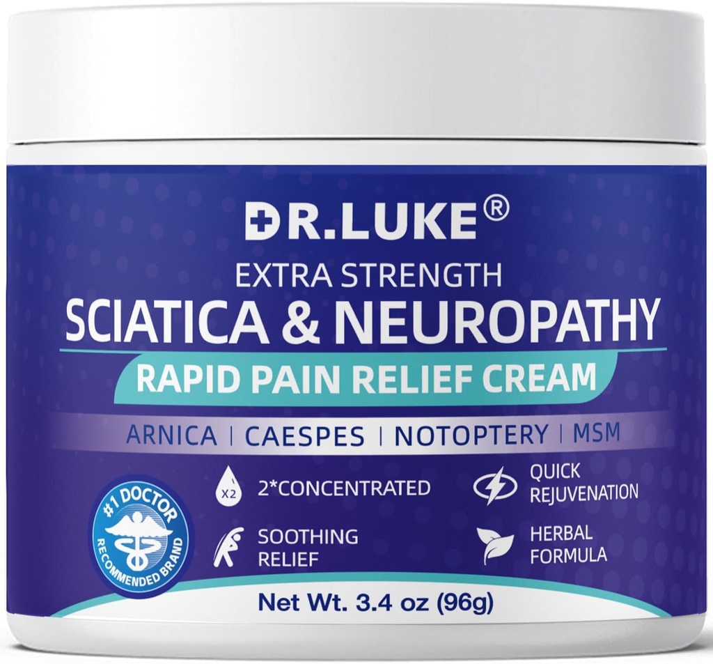 Neuropathy Nerve Relief Cream Nerve Pain Relief, Pain Relief Cream for Sciatica, Joits, Knees, Backache and Muscles