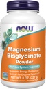 NOW Foods Supplements, Magnesium Bisglycinate Powder, Enzyme Function*, Nervous System Support*, 8-Ounce