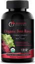 Organic Beet Root Powder 1350mg with Black Pepper-Nitric Oxide Booster, Digestive System, Athletic Performance-120 Tablets,675mg of Organic Beet Powder per Tablet