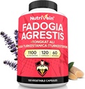 Nutrivein Premium Fadogia Agrestis and Tongkat Ali Supplement with Turkesterone - 1100 mg - 120 Caps - Synergistic Blend for Performance, Strength, & Recovery for Men & Women of All Ages