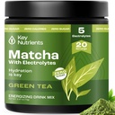 KEY NUTRIENTS Matcha Powder - Unsweetened Matcha Powder with Electrolytes for Hydration and Energy - Green Tea - No Sugar - Made in USA, 20 Servings