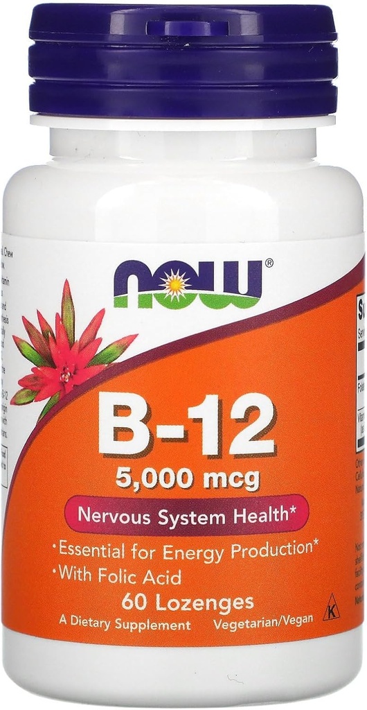 NOW B-12 5,000 mcg,60 Lozenges