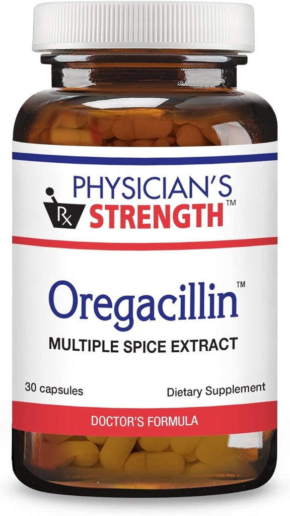 Physician's Strength Oregacillin - 30 Capsules - Multiple Spice Extract - Respiratory Health Support - 30 Servings