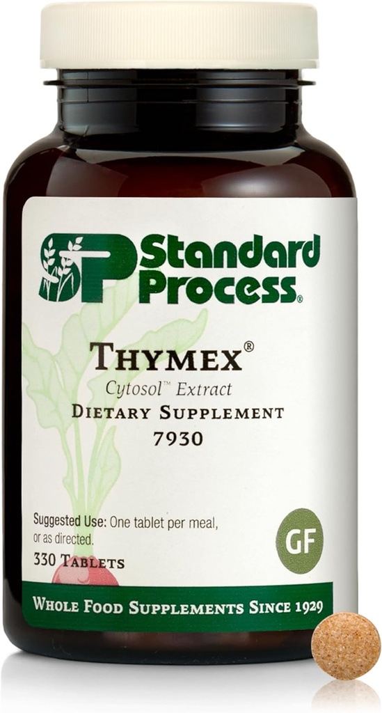 Standard Process Thymex Cytosol Extract Dietary Supplement - Gluten-Free, Non-Dairy, & Non-Soy - Immune System Health Supplement - 330 Tablets