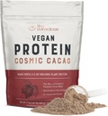 Live Conscious Cosmic Cacao - Organic Vegan Protein Powder, Chocolate Flavor, Plant-Based Blend - Pea Protein, Brown Rice, Pumpkin, Sacha Inchi - 20 Servings, 17 oz