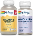 SOLARAY Vitamin C 1000mg and Monolaurin 500mg Wellness Bundle