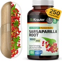 BIO KRAUTER Sarsaparilla Root Capsules - 1000 mg Strength - 250 Vegan Sarsaparilla Extract Caps - No Fillers