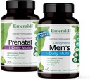 Emerald Labs Bundle with Prenatal 1-Daily Multi (60 Veg Caps) & Men's 1 Daily Multi (30 Veg Caps) - Prenatal Multivitamin with Methylated Folate, Iron & More* - Men's Multi with Lycopene, Zinc & More*