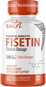 Nutri Fisetin 500mg 60 Count - Clinical Dosage - Fisetin Supplements - Powerful Senolytic Activator, Antioxidant, Heart & Brain Support - Natural Polyphenols - 60 Count - 3rd Party Tested for Purity