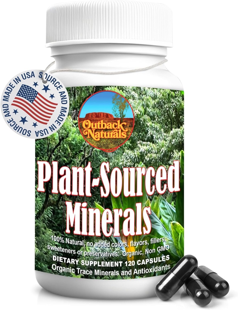 Fulvic Humic Mineral Blend of Plant-Sourced Trace Minerals, Electrolytes, Gut Health, Cognitive & Immune Support, Pure Vitality Formula for Strength - - 120 Capsules