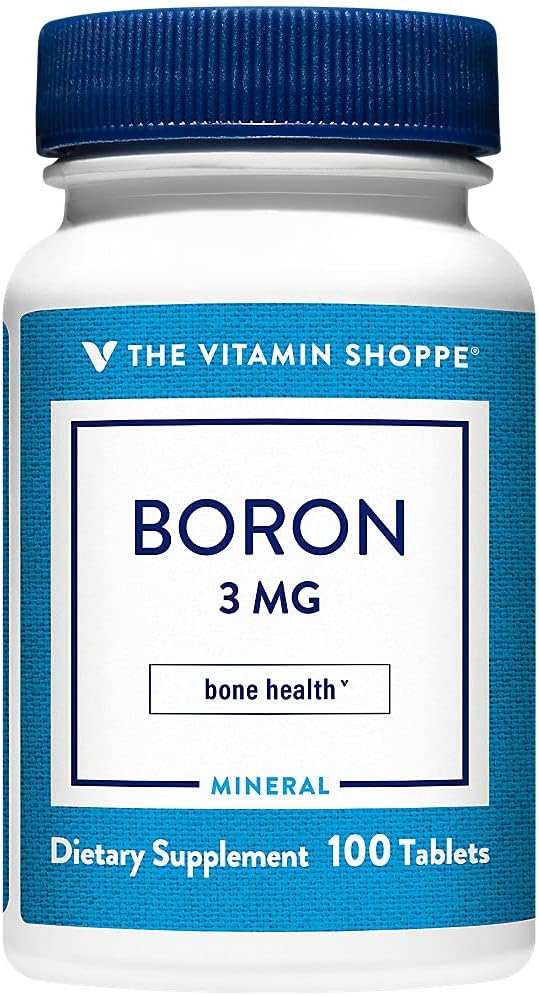 The Vitamin Shoppe Boron 3MG, Well Absorbed Form Chelated (100 Tablets)