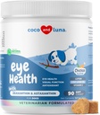 Eye Support for Dogs - 90 Soft Chews - Dog Supplements for Vision, Eye Vitamins for Dogs, with Cod Liver Oil Antioxidant, Dog Omega Supplement, Omega 3 EPA and DHA Fatty Acids.