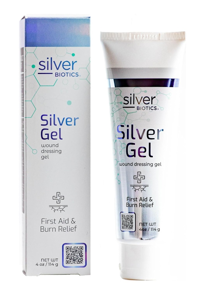Silver Biotics Silver Wound Healing Gel | Layer of Protection for Cuts, Irritations, and Burns | 4 oz