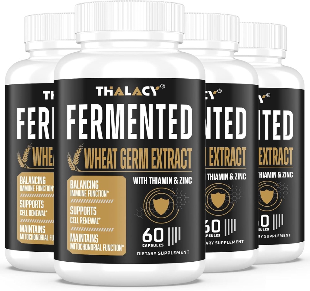 Spermidine Supplements 13mg - 1300mg Wheat Germ Extract Capsules Potent Formula with Higher Spermidine Content and Zinc for Healthy Aging, Daily Immune System and Cell Renewal (4 Pack)