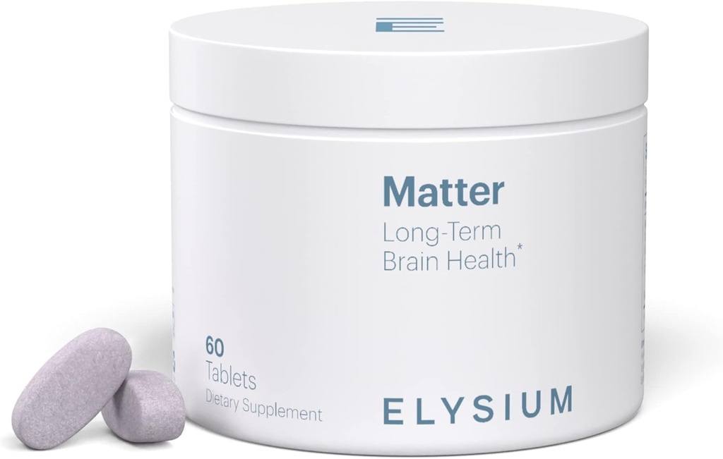 ELYSIUM Matter - 30 Servings - Brain Supplement for Memory and Focus Omega 3 Supplement + DHA - Vitamins to Support Brain Health and Memory