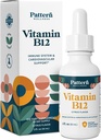 Pattern Wellness Vitamin B12 5000 mcg – Sublingual Liquid Drops – Methylcobalamin, Supports Energy & Immune Health – Vegan Citrus Flavor – 2 fl. oz (60mL), 3rd Party Lab Tested
