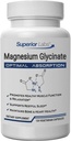 Superior Labs Magnesium Glycinate 250 mg, High-Absorption, Pure Non-GMO, Supports Quality Sleep, Eases Muscle Cramps, Bone & Heart Health,120 Veg Caps