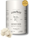Cowboy Colostrum Powder - Bovine Colostrum Powder for Women & Men - First Day Milking Whole Colostrum - Grass Fed Colostrum Supplement for Gut Health, Immunity, Skin & Hair (Vanilla 40 Servings)