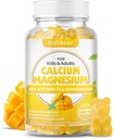 softbear Calcium Magnesium Zinc Gummies for Women & Men, High Absorption Calcium Magnesium Supplement for Bone Strength & Immune Health, Vegan/Sugar-Free, Mango Flavor 60 Count