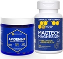 NATURAL STACKS Apigenin for Sleep + Magtech Magnesium Supplement Bundle - Supports Sleep & Brain Health* - 210 Total Capsules