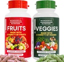 Superfood Fruits and Veggies Supplement Unlock Vitality– 90 Fruit and 90 Veggie Capsules for a Healthier You!