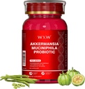 WXW Akkermansia Muciniphila Probiotic for Women and Men, Help GLP-1 Produce Naturally, Lactobacillus GG - Support for Metabolism Curb Cravings Digestive & Gut Health, 30 Capsules
