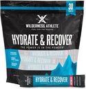 Wilderness Athlete - Hydrate & Recover | Liquid Hydration Packets Electrolyte Drink Mix - Recover Faster with Bcaas - 30 Single Serving Hydrate Packets (Watermelon)