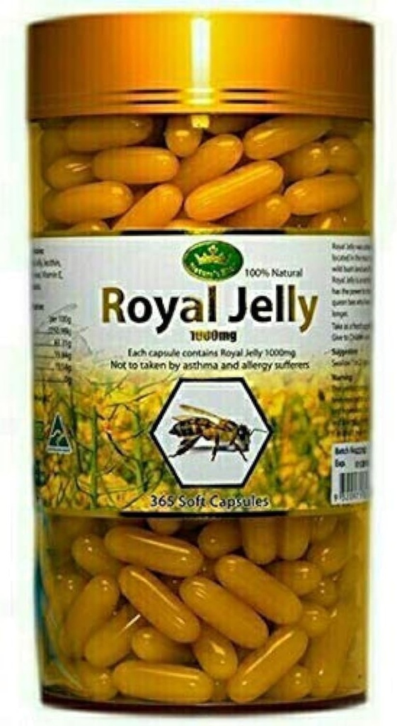Nature's King Royal Jelly 1000 Mg. 365 Tablets