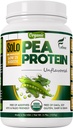Solo Organic Pea Protein Isolate, Low in Sodium, Canada Grown Peas, 100% Vegan, Non-GMO, Unflavored Plant Based Protein Powder with BCAA, Keto & Paleo Friendly, Easy to Digest, No Additives (2.7 lbs)