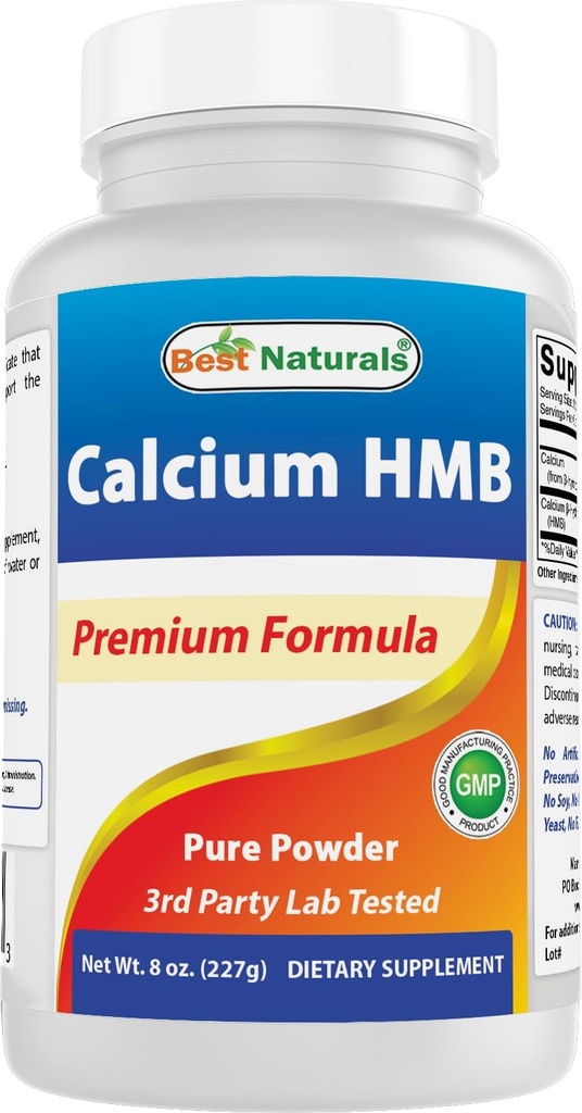 Best Naturals HMB (Beta-Hydroxy Beta-Methylbutyrate) Pure Powder 8 OZ