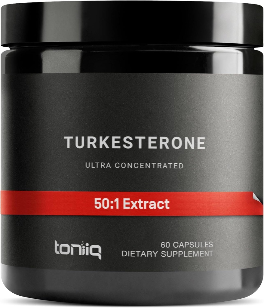Turkesterone Supplement for Men - Ultra High Potency 50:1 Extract with 20% Turkesterone - Highly Concentrated - Third-Party Lab Tested - 60 Capsules