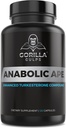 Gorilla Gulps | Anabolic Ape – Enhanced Turkesterone Compound | Turkesterone, Creatinol-O-Phosphate, Ashwagandha, Bioperine | Lab Tested | 120 Vegan Capsules | Max Strength