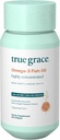 True Grace Omega-3 Fish Oil - 180 Softgels - 1400 mg EPA + DHA - Brain, Heart, Joint & Immune Health - Organic, Gluten Free, Soy Free