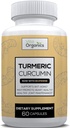 Turmeric Curcumin 1300mg - Extra‑Strength Joint & Inflammation Support - High Absorption with Black Pepper Extract - 95% Curcuminoids Joint Support Supplement - 60 Capsules