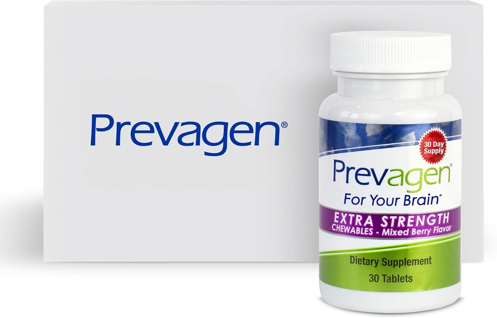 Prevagen Extra Strength Mixed Berry Chewables - 30 Tablets (1 Month Supply) | Formulated for Your Brain | 20mg of Apoaequorin Plus Vitamin D3
