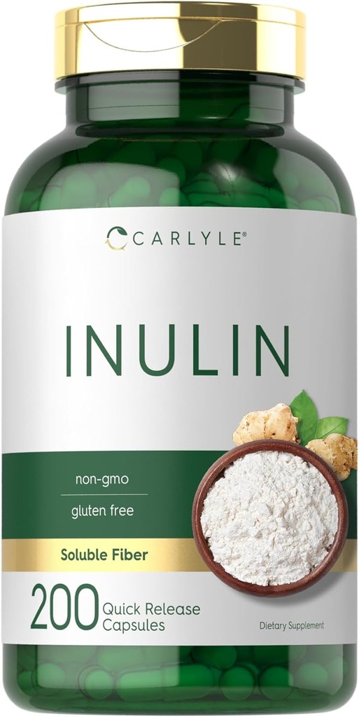 Carlyle Inulin Powder Capsules | 200 Count | Non-GMO and Gluten Free Supplement