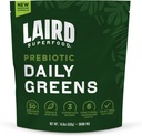 Laird Superfood Prebiotic Daily Greens Powder – Essential Vitamins & Minerals - Prebiotic Fiber, Adaptogen and Fruits & Vegetables – Supports Gut Health – Non-GMO, Vegan - 14.8 oz Bag, Pack of 1