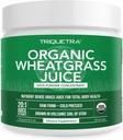Organic Wheatgrass Juice Powder - Organic, Grown in Volcanic Soil of Utah - Raw BioActive Form, Cold-Pressed Then CO2 Dried, 20:1 Concentrate Juice Extract - Unflavored (5.3 oz – 60 Servings)